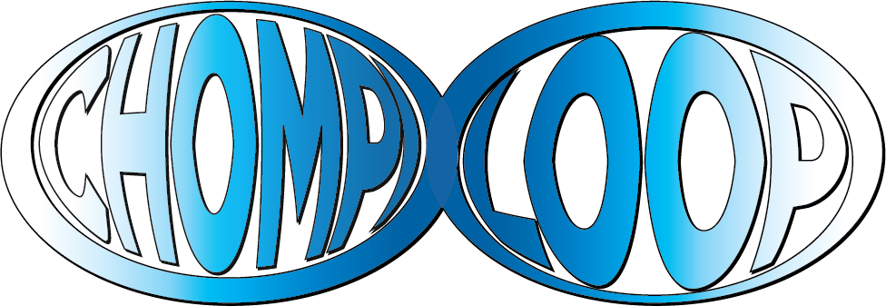
The "Chompiloop" logo features a dynamic, eye-catching design that cleverly integrates the brand name into two interconnected oval shapes, resembling an infinity symbol. The word "CHOMP" is placed in the left oval, while "LOOP" is in the right, symbolizing the endless enjoyment of your biscuits. The gradient shades of blue give the logo a fresh and appealing look, with a smooth transition from light to dark tones that add depth and vibrancy. The bold, playful font exudes a fun, energetic vibe, perfect for attracting attention and conveying the delicious, addictive nature of your biscuits. The intertwined design suggests continuity and satisfaction, reinforcing the idea that once you start, you’ll keep coming back for more!