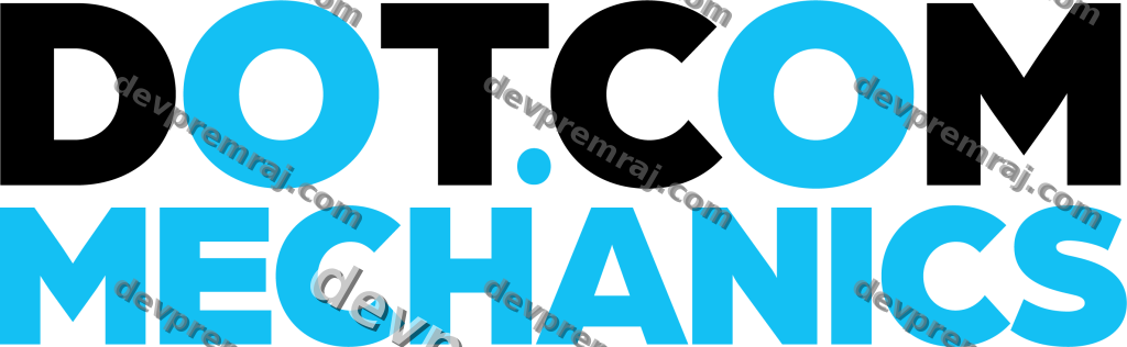 The Dotcom Mechanics logo presents a bold, modern identity built around clean geometry and strong visual balance. The design features two large circular “O” shapes placed side-by-side with a centred dot between them, forming an eye-catching symbol that suggests precision, motion, and technical focus. Rendered in a bright, energetic cyan, the logo communicates clarity, innovation, and approachability. The word “MECHANICS” sits confidently beneath the icon in a matching thick, rounded typeface, reinforcing the brand’s reliability and hands-on expertise. The repeated circular forms visually echo mechanical components such as gears, bearings, and wheels, subtly reinforcing the industry connection without relying on literal imagery. Overall, the logo balances simplicity and character, creating a memorable, scalable visual mark that feels both contemporary and trustworthy across digital and physical applications.